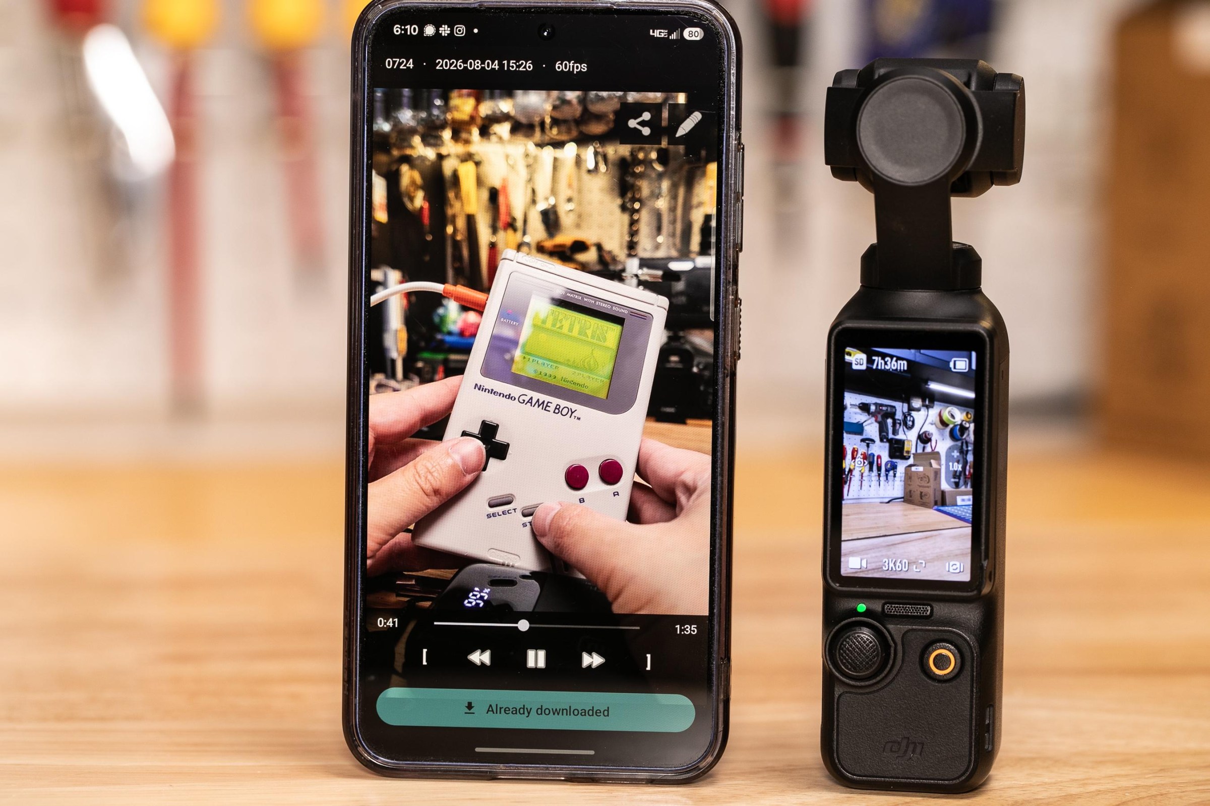 Bản xem trước trực tiếp độ phân giải thấp từ camera đến điện thoại