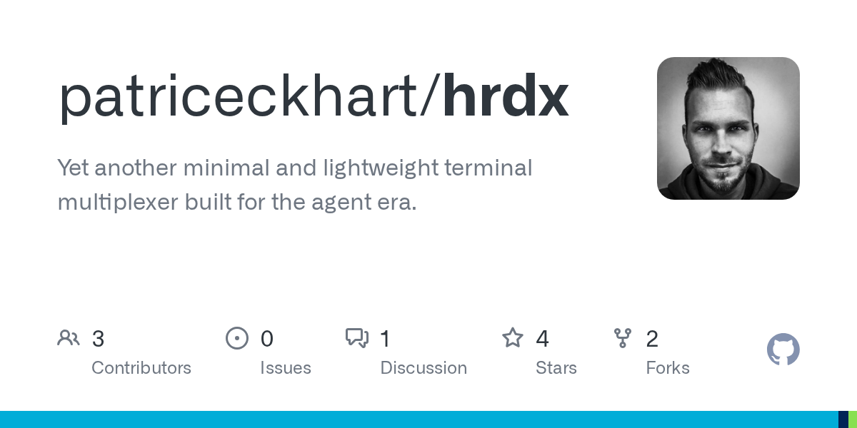 hrdx: Trình đa nhiệm terminal tối giản, nhẹ nhàng viết bằng Go, tối ưu cho kỷ nguyên AI agent