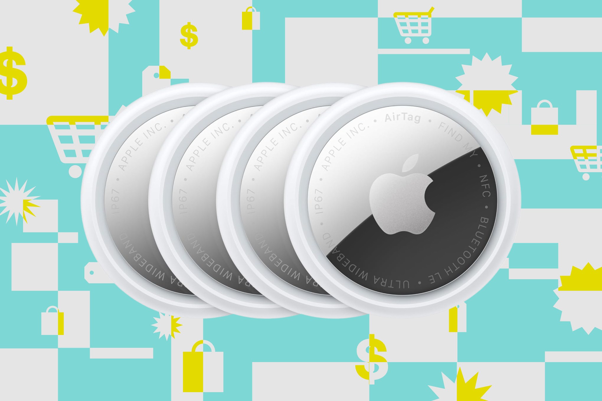Bộ bốn AirTag thế hệ 2 của Apple
