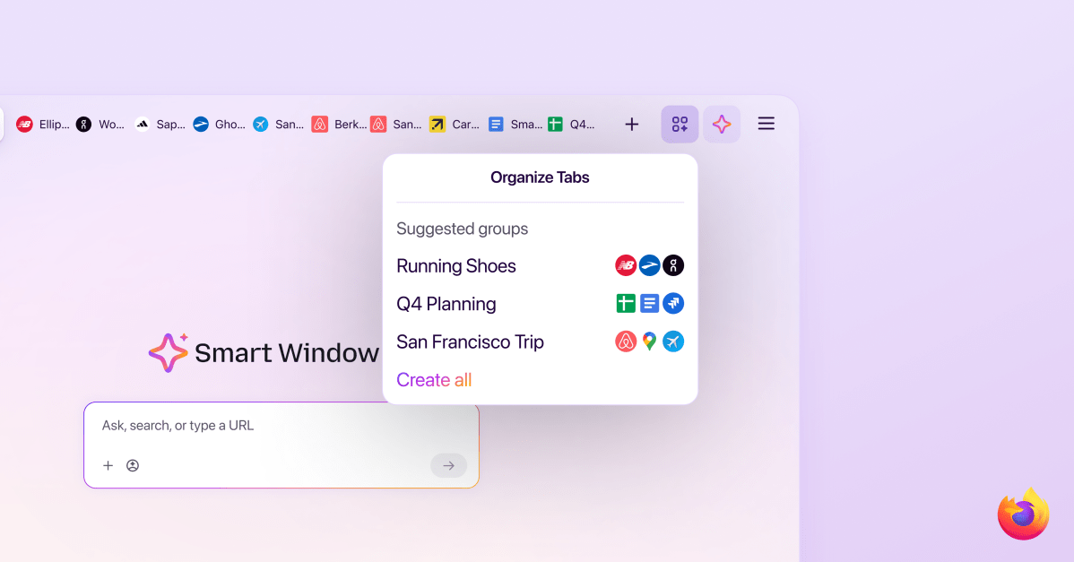Firefox Smart Window: Mozilla tham vọng xây dựng trình duyệt AI ưu tiên người dùng