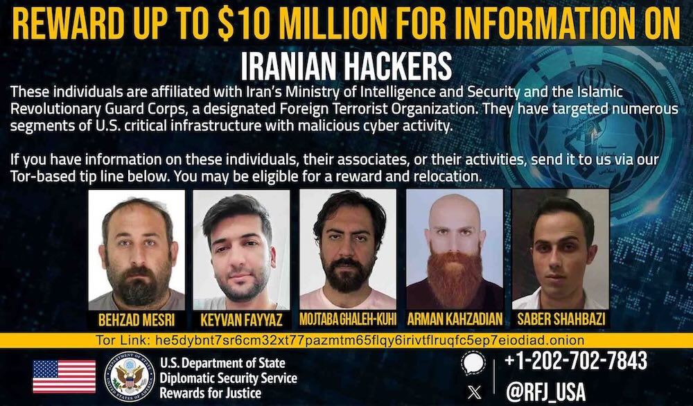 Phần thưởng cho thông tin về các hacker Iran