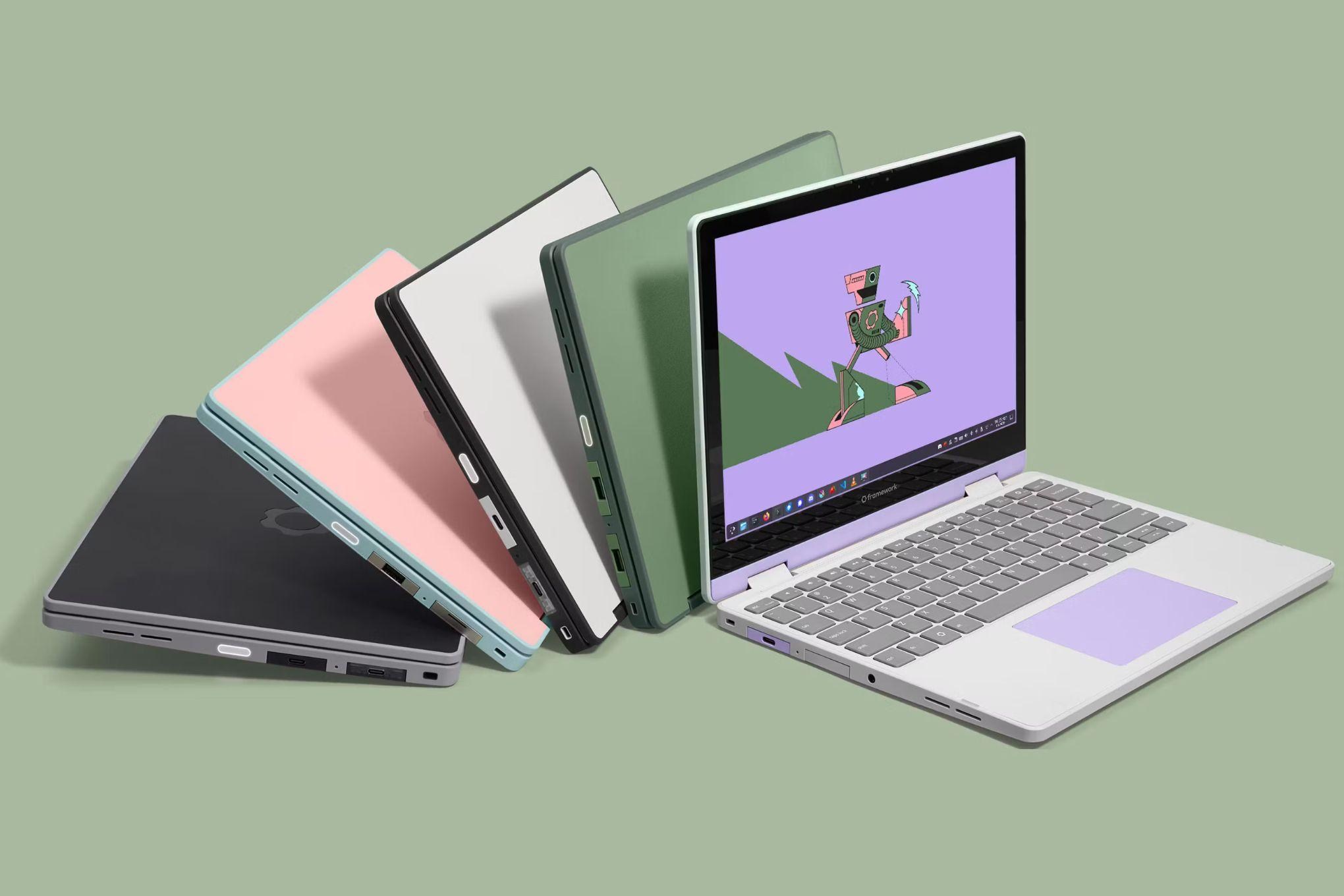 Framework Laptop 12 thế hệ mới với thiết kế 2-trong-1 màu sắc