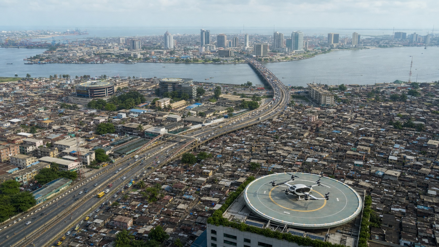 Giải bài toán quy hoạch vertiport bằng học máy không gian địa lý: Từ Lagos đến mọi thành phố