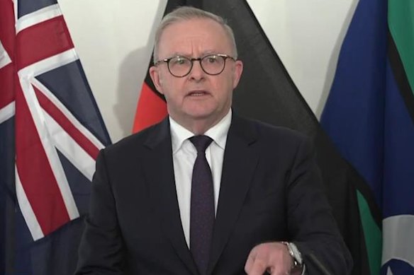 Thủ tướng Úc Anthony Albanese phát biểu từ New York