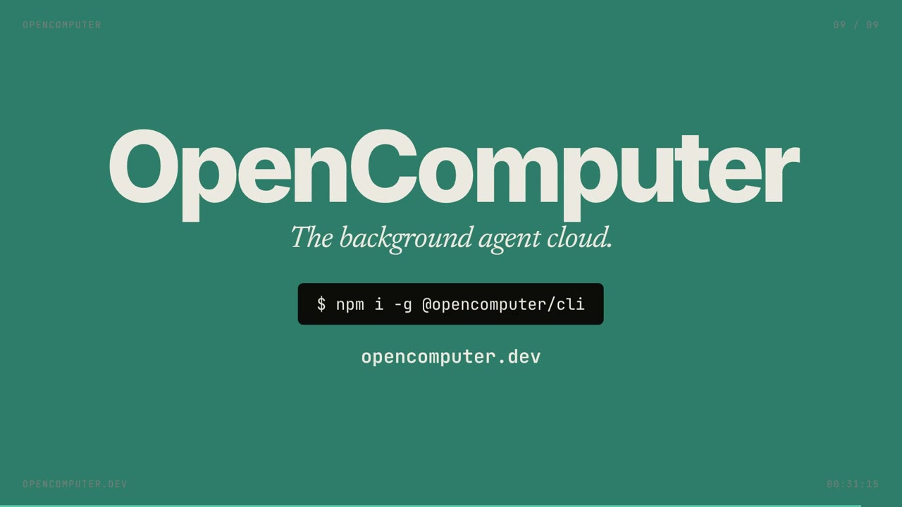 Sơ đồ kiến trúc agent serverless của OpenComputer