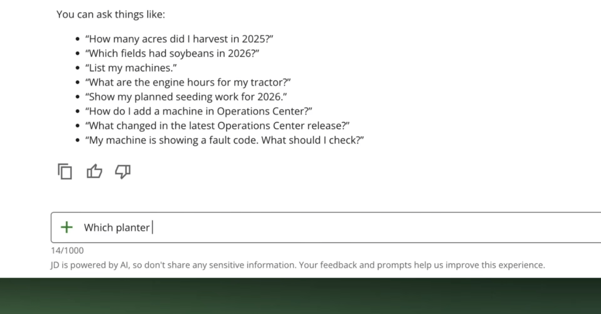 John Deere ra mắt chatbot AI cho nông dân, tận dụng dữ liệu riêng để tối ưu lợi nhuận