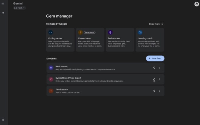Google chuyển đổi Gems trên Gemini sang skills