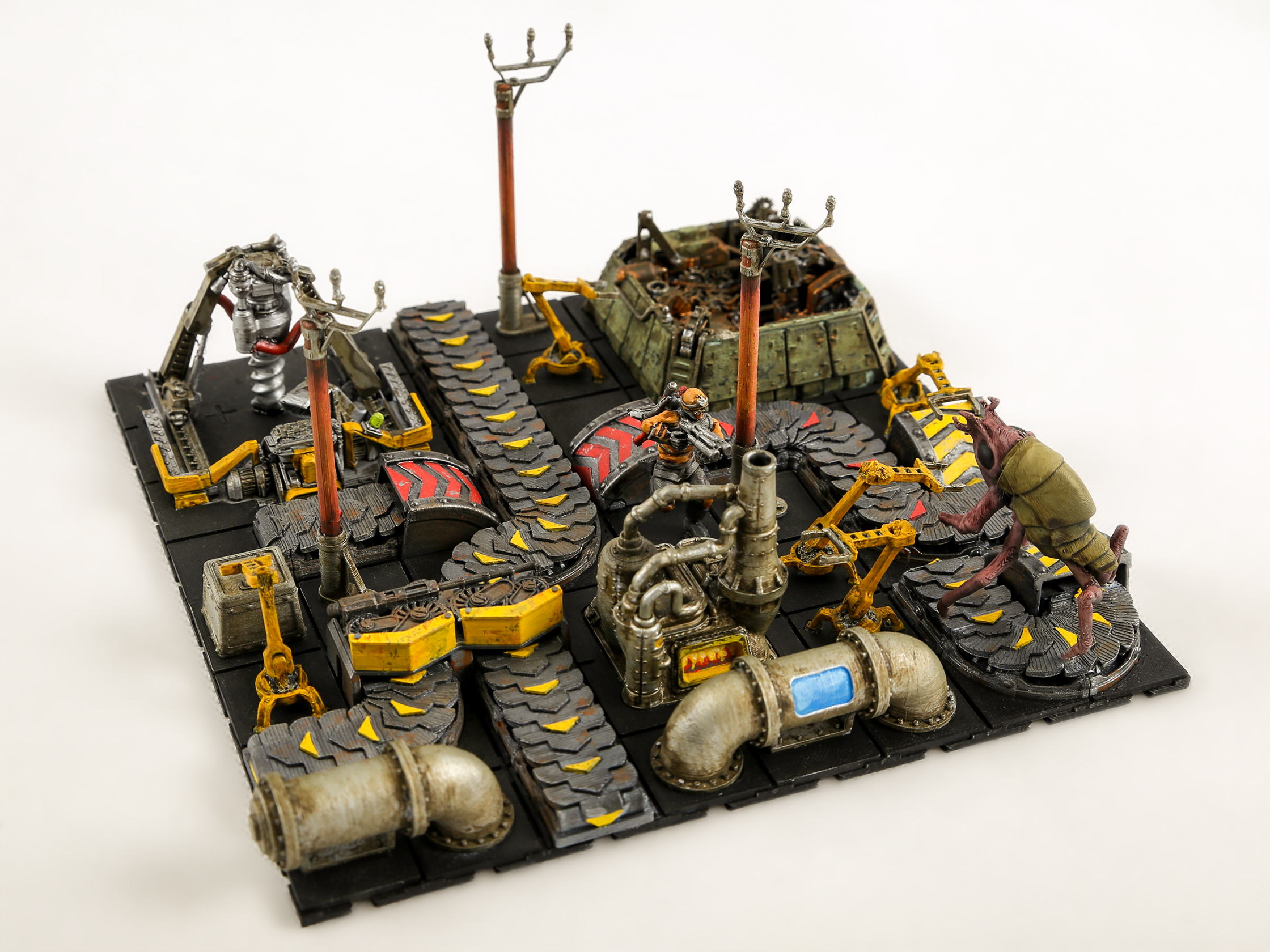 Mô hình diorama Factorio hoàn thiện