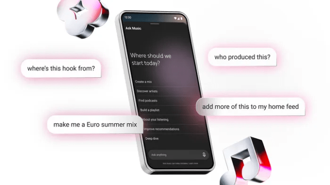 Giao diện tính năng Ask Music trong ứng dụng YouTube Music