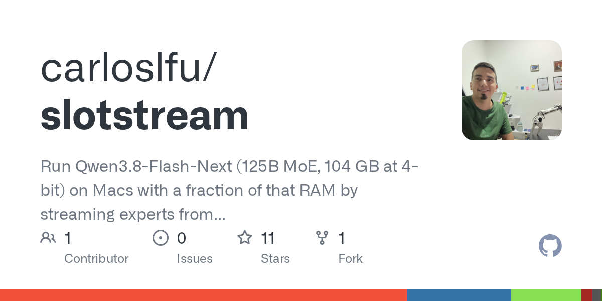 Chạy mô hình 104GB Qwen3.8-Flash-Next trên Mac chỉ với 48GB RAM: Thành tựu từ slotstream