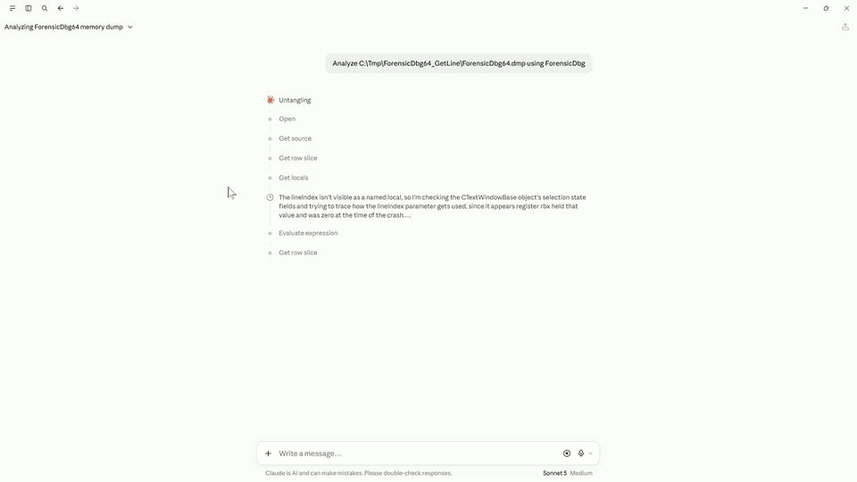 Biểu đồ phân tích dữ liệu crash trong ForensicDbg