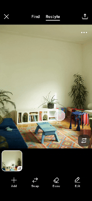 Giao diện tính năng Restyle của Pinterest