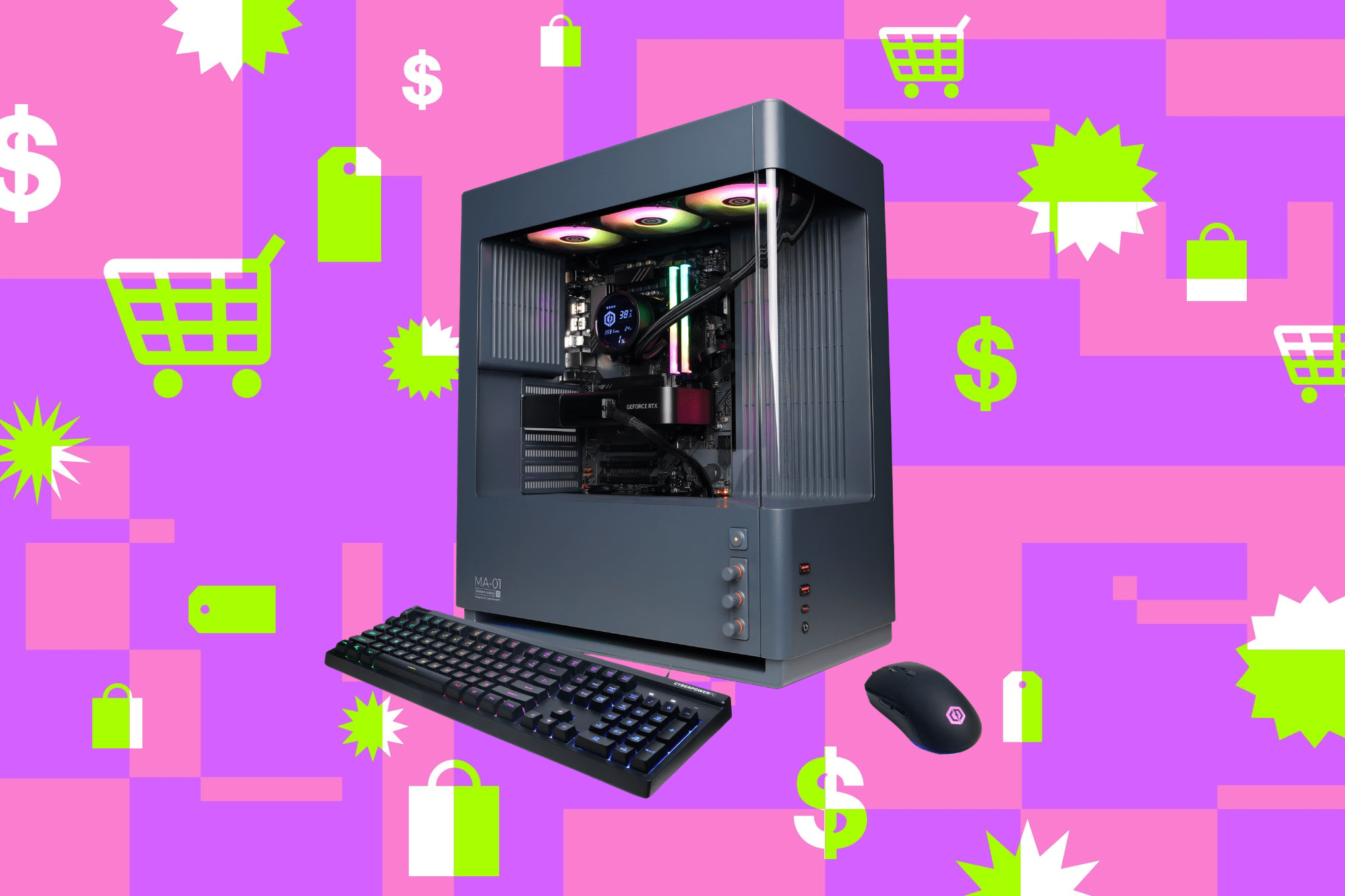PC gaming dựng sẵn CyberPowerPC với RTX 5070