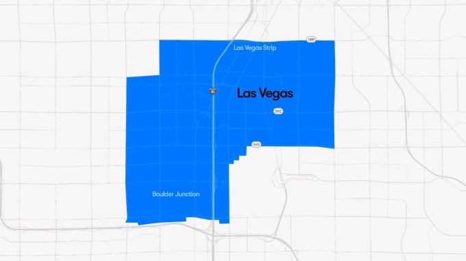 Robotaxi của Waymo trên đường phố Las Vegas