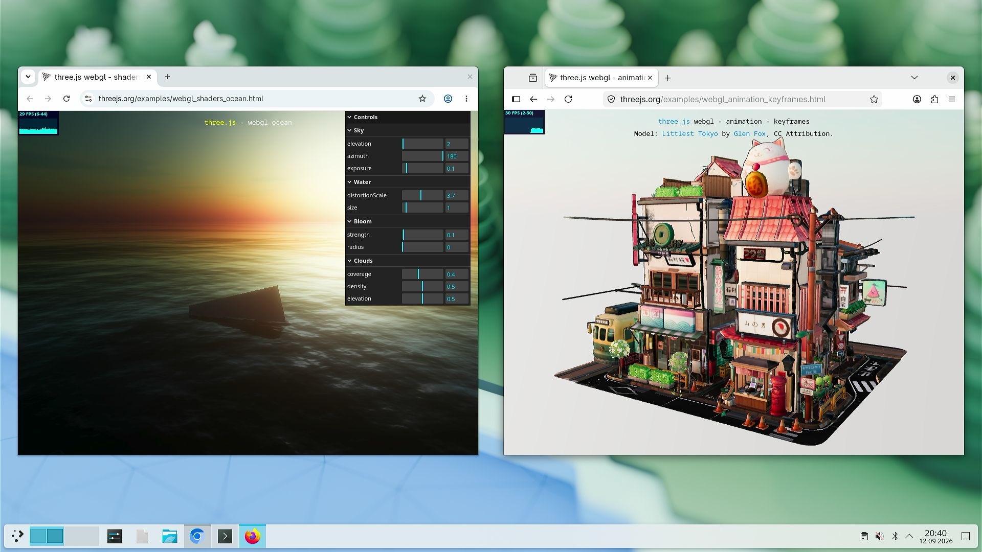 Minh họa các bản demo WebGL với Three.js