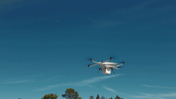 Minh họa drone giao hàng của DoorDash