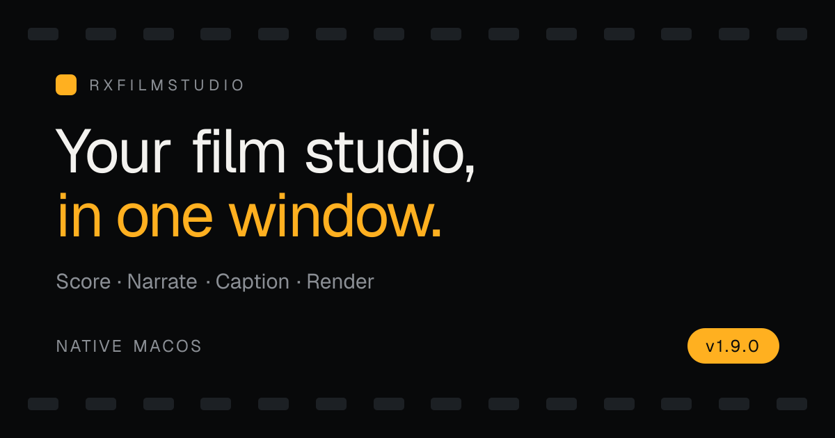 RxFilm Studio: Tạo và chỉnh sửa video sản phẩm bằng AI agent ngay trên macOS