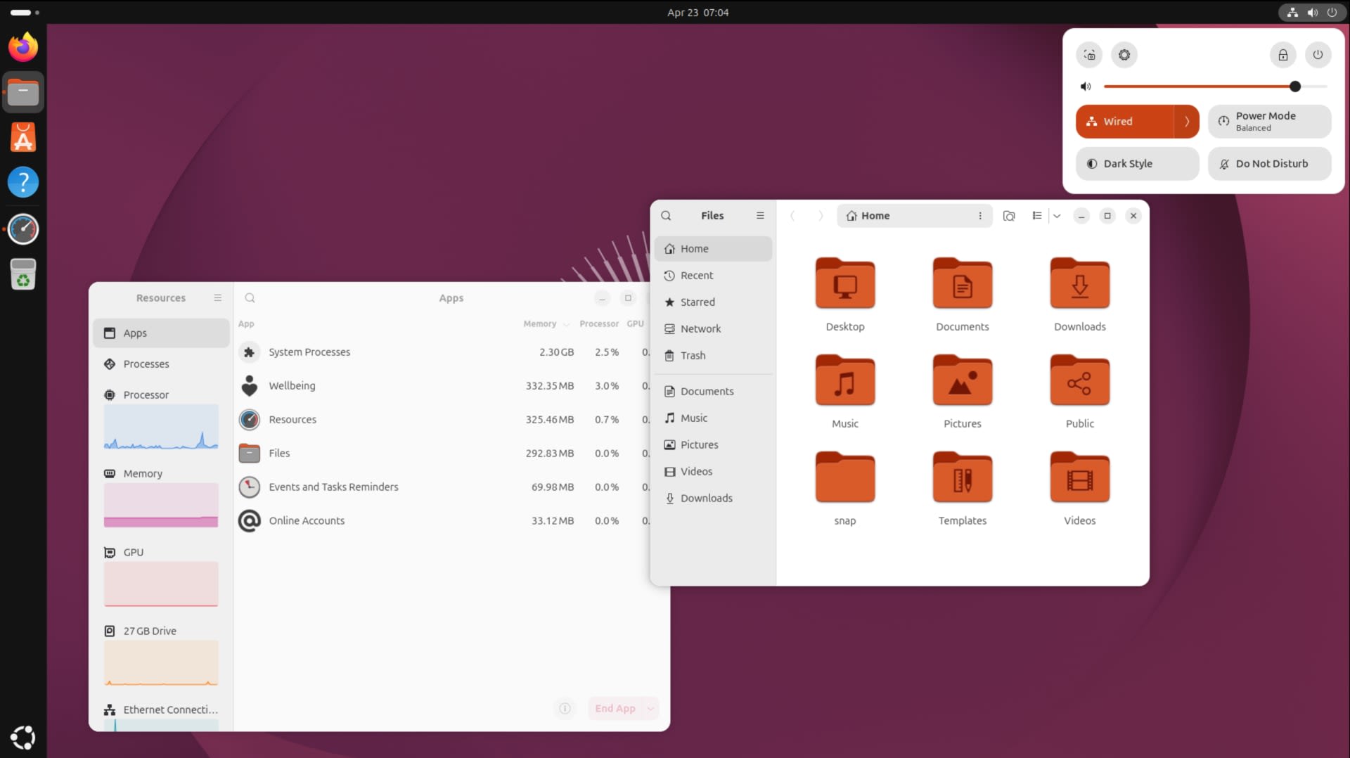 Ubuntu 26.04 LTS với giao diện GNOME 50
