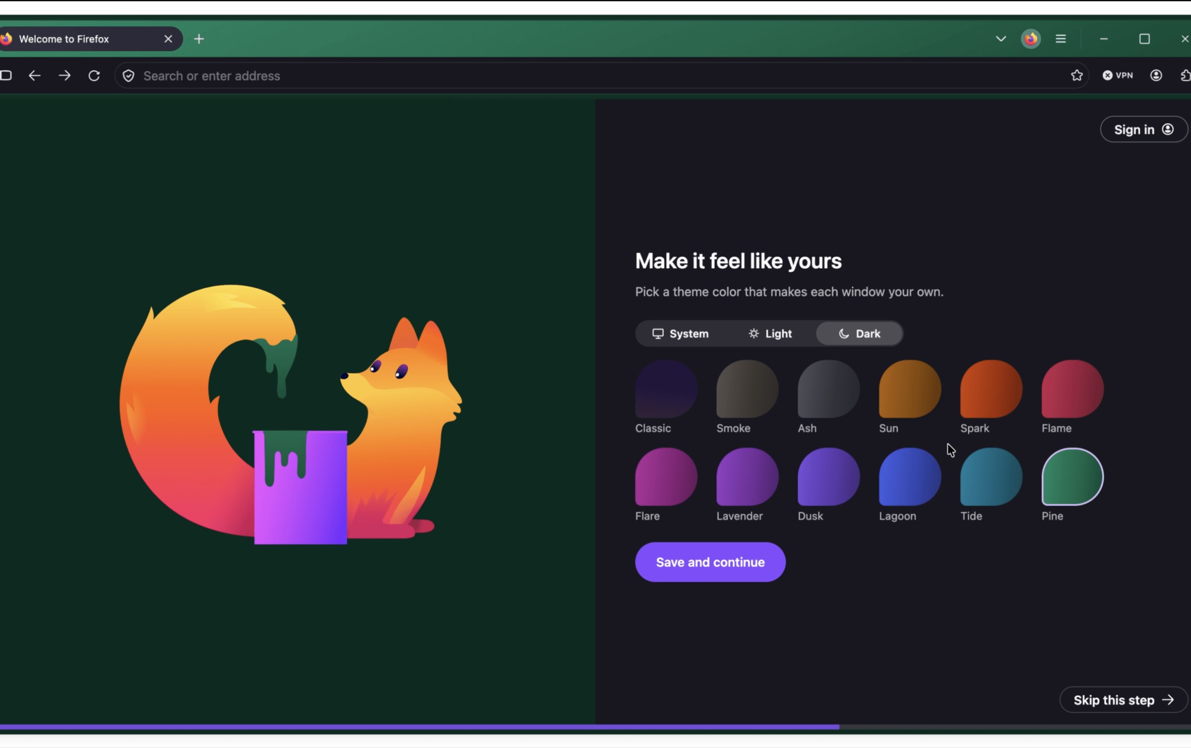 Bộ chọn chủ đề mới với nhiều tông màu cho Firefox