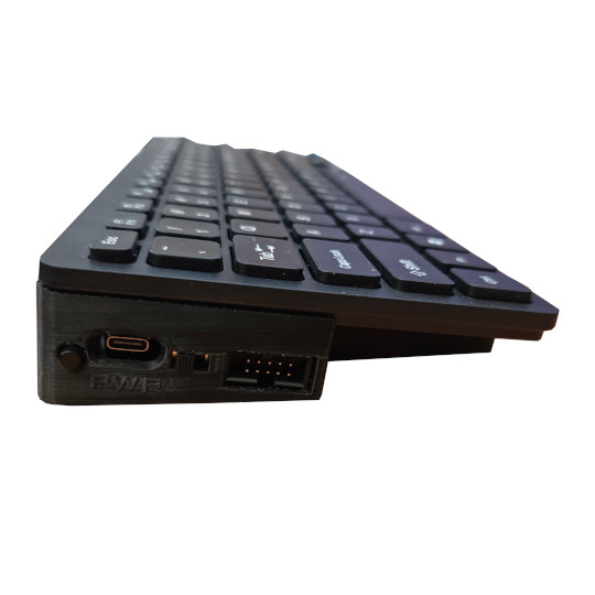 Hình ảnh tổng thể cho thấy Neo6502kbd với thiết kế nhỏ gọn