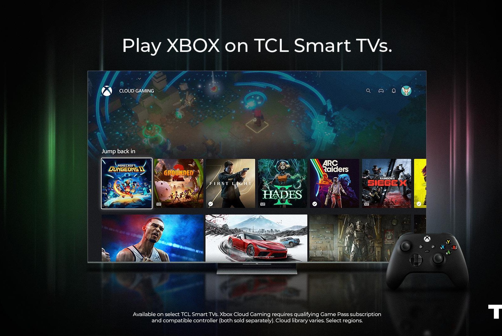 Ứng dụng Xbox trên TV TCL giúp người dùng truy cập game đám mây dễ dàng
