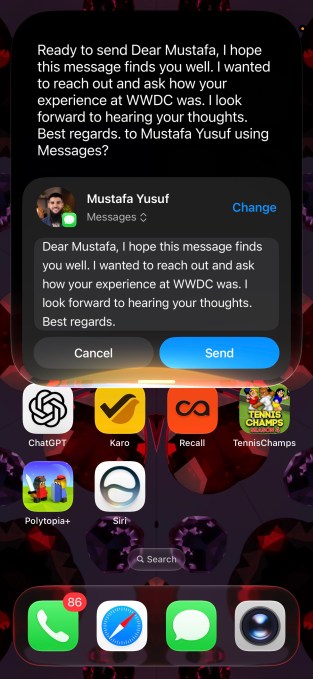 Giao diện Siri mới trong iOS 27