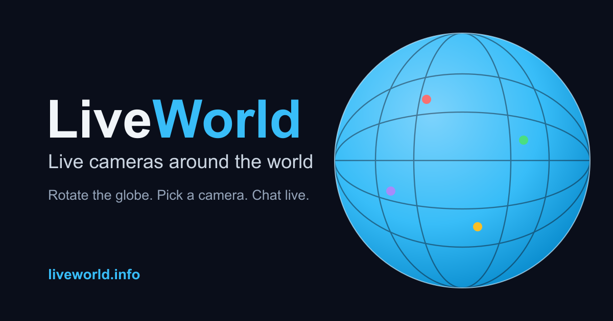 LiveWorld: Xem mọi camera livestream 24/7 trên YouTube qua một quả địa cầu