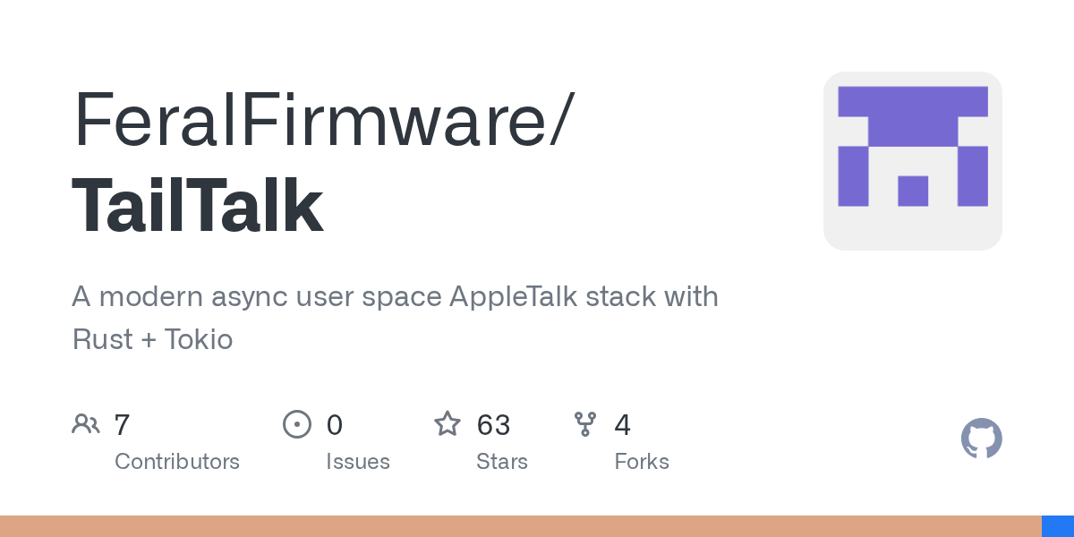 TailTalk: Ngăn xếp AppleTalk bất đồng bộ hiện đại viết bằng Rust và Tokio