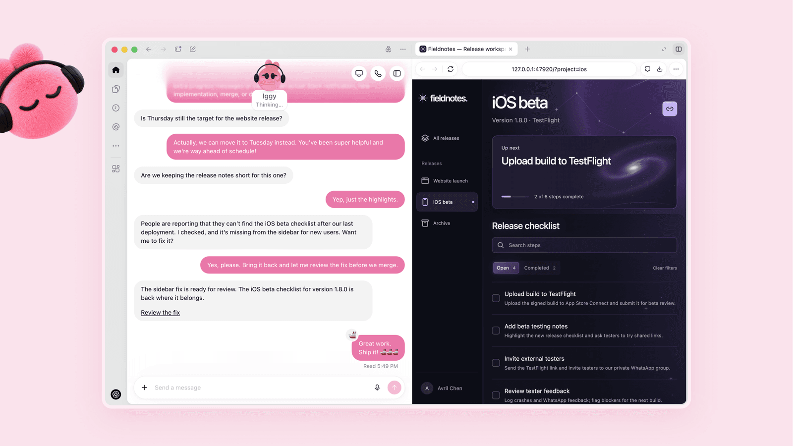 Giao diện Dots của OpenAI với thiết kế blob dễ thương