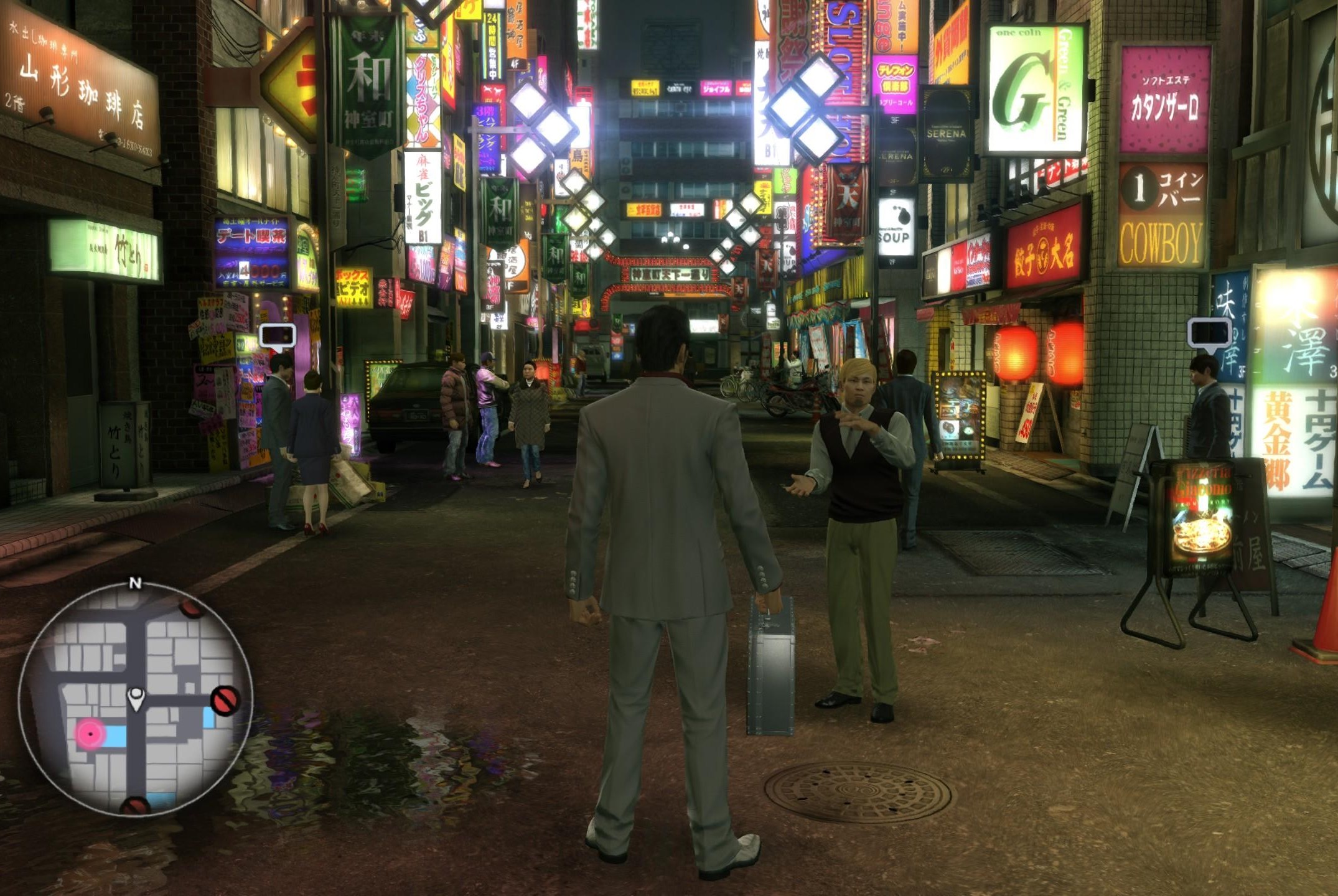 Yakuza Kiwami với DLSS 5 - chú ý bóng đổ dưới chân nhân vật
