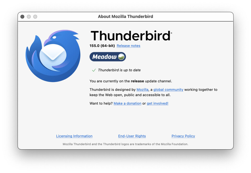 Thunderbird 155 sửa khoảng 30 lỗi và cải thiện đáng kể khả năng xác thực OAuth