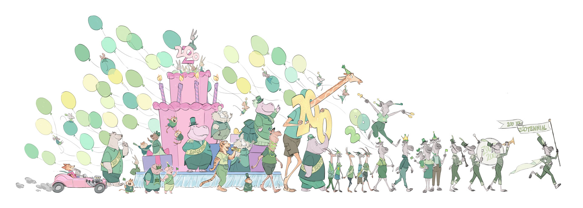 Diễn hành lễ hội trong thế giới Zootopia