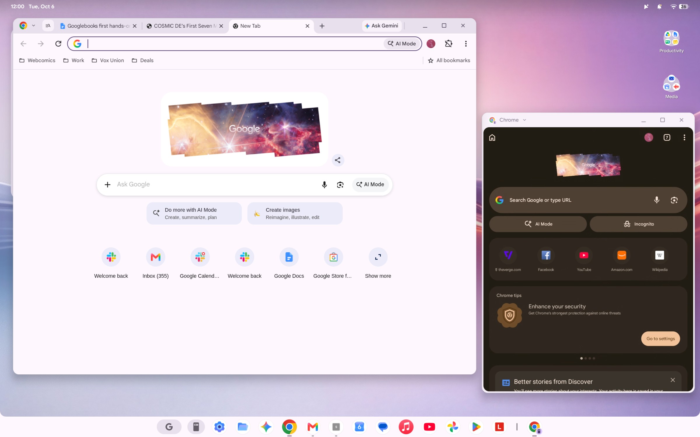 Giao diện Googlebook với các lỗi hiển thị