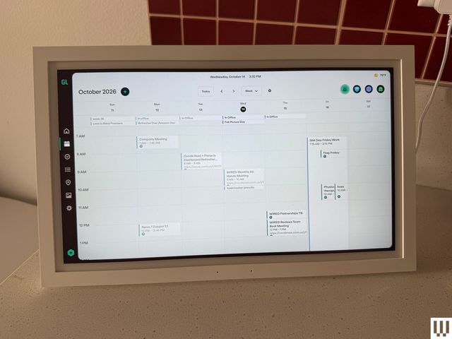Giao diện lịch trên Family Hub