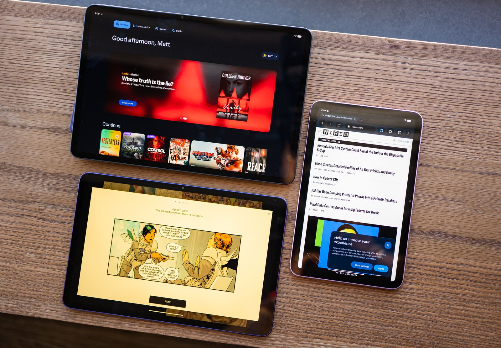 Màn hình Nanomatte trên Alexa Tablet 12 Pro