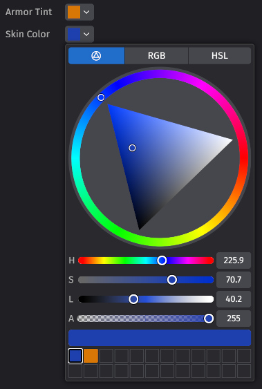 Widget Color Input mới trong Bevy 0.20