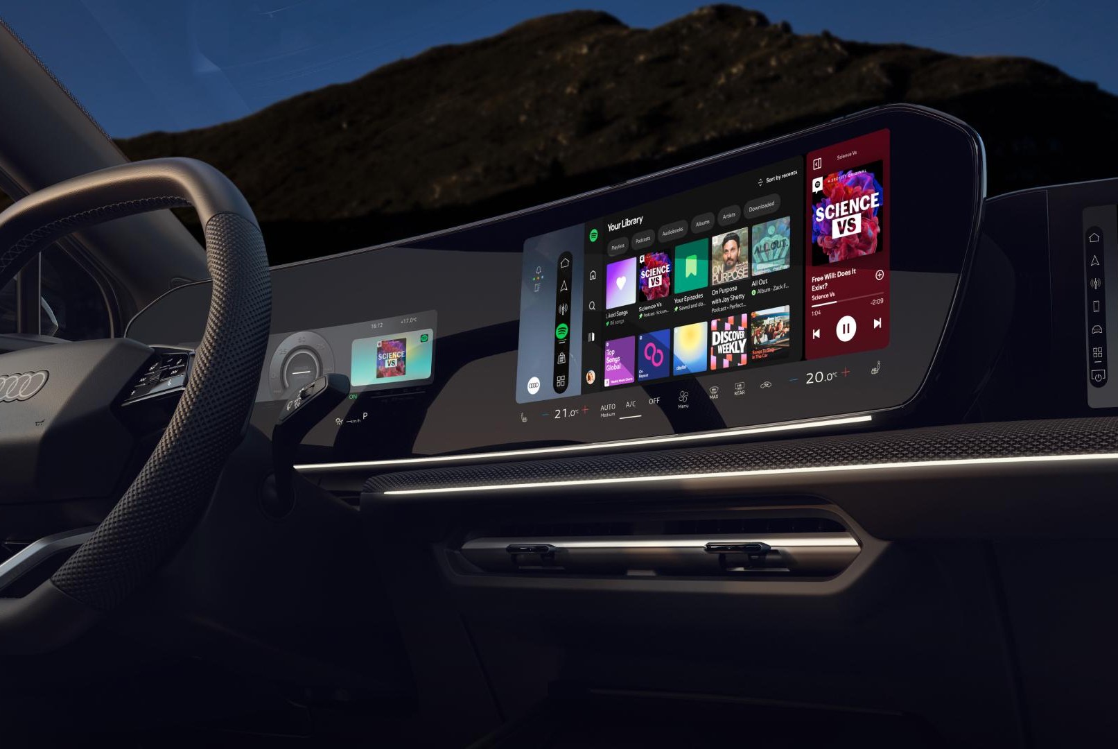 Ứng dụng Spotify trên xe Audi