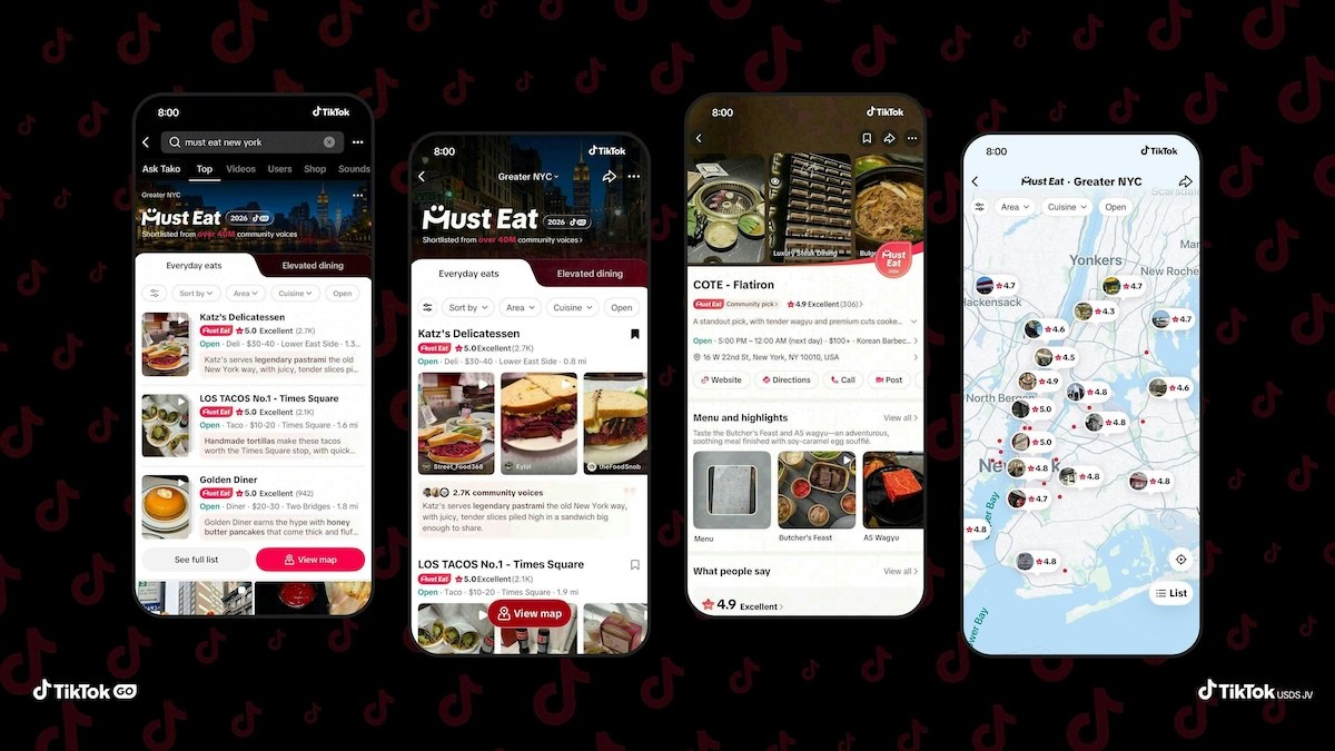 TikTok ra mắt tính năng "Must Eat": Biến video triệu view thành cẩm nang ẩm thực