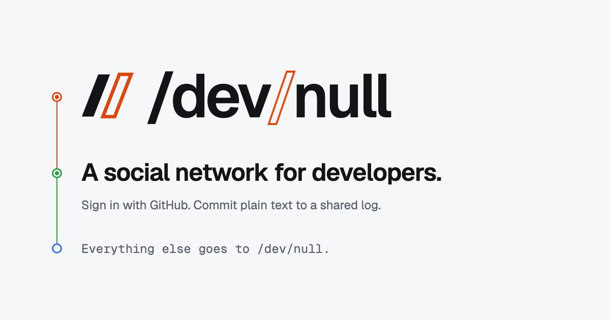 /dev/null: Mạng xã hội dành riêng cho lập trình viên