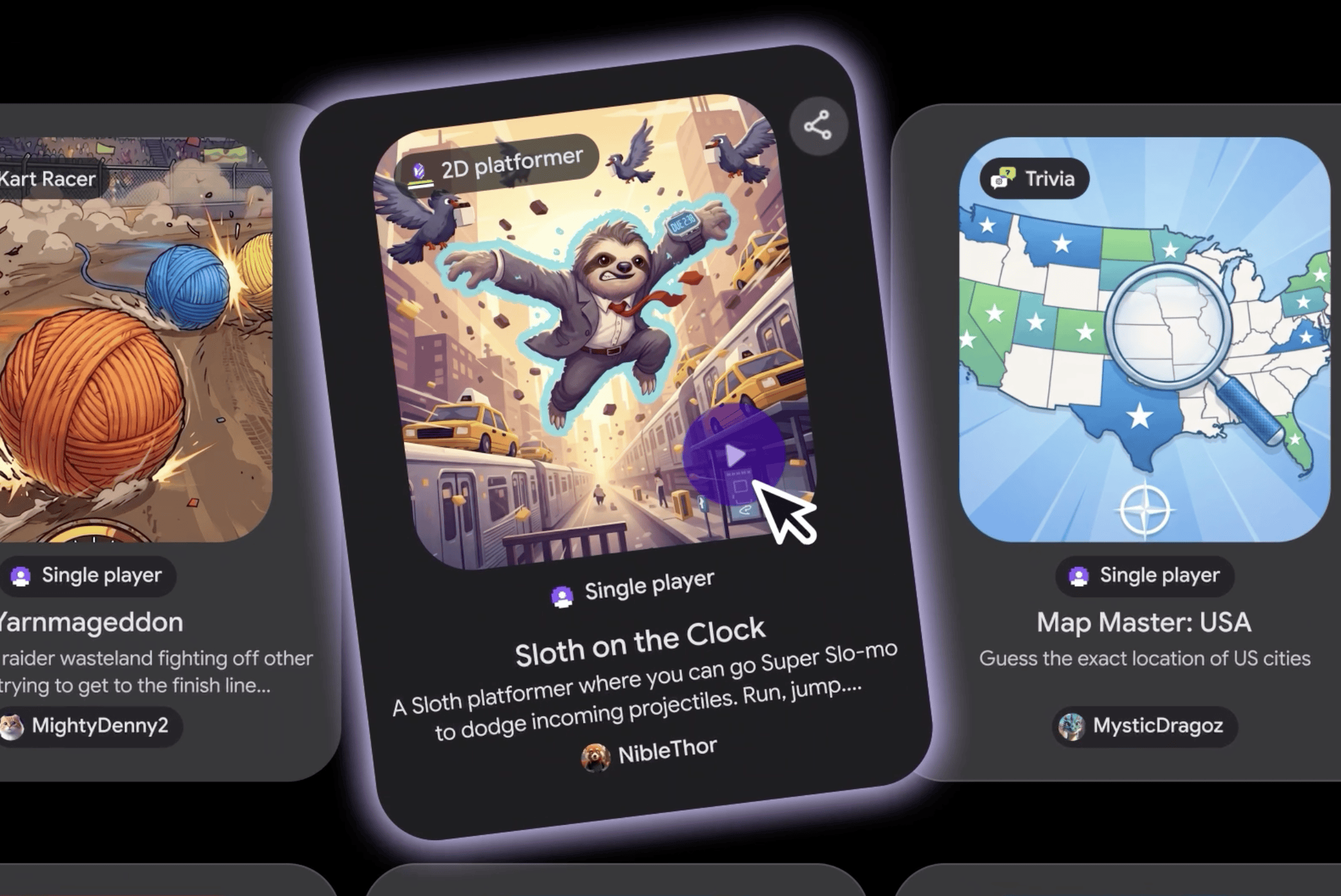 Giao diện Google Playground - nền tảng tạo game bằng AI trên trình duyệt