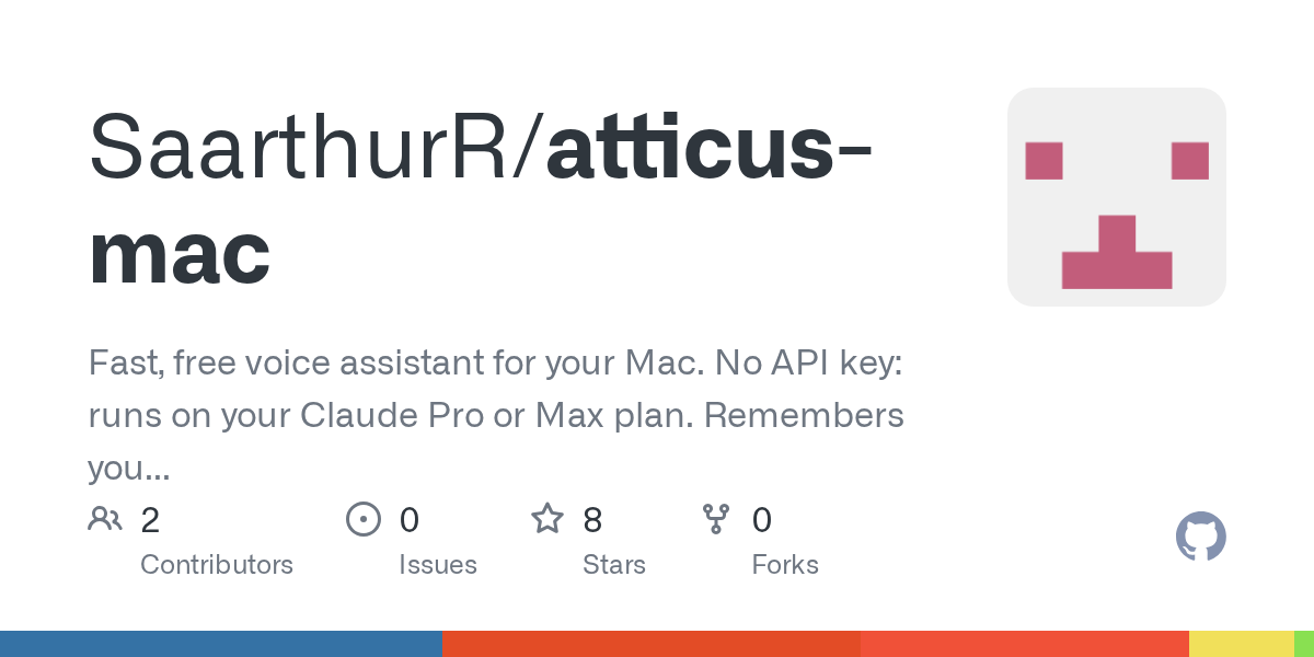 Atticus: Trợ lý giọng nói macOS của một học sinh lớp 9, chạy trực tiếp trên Claude