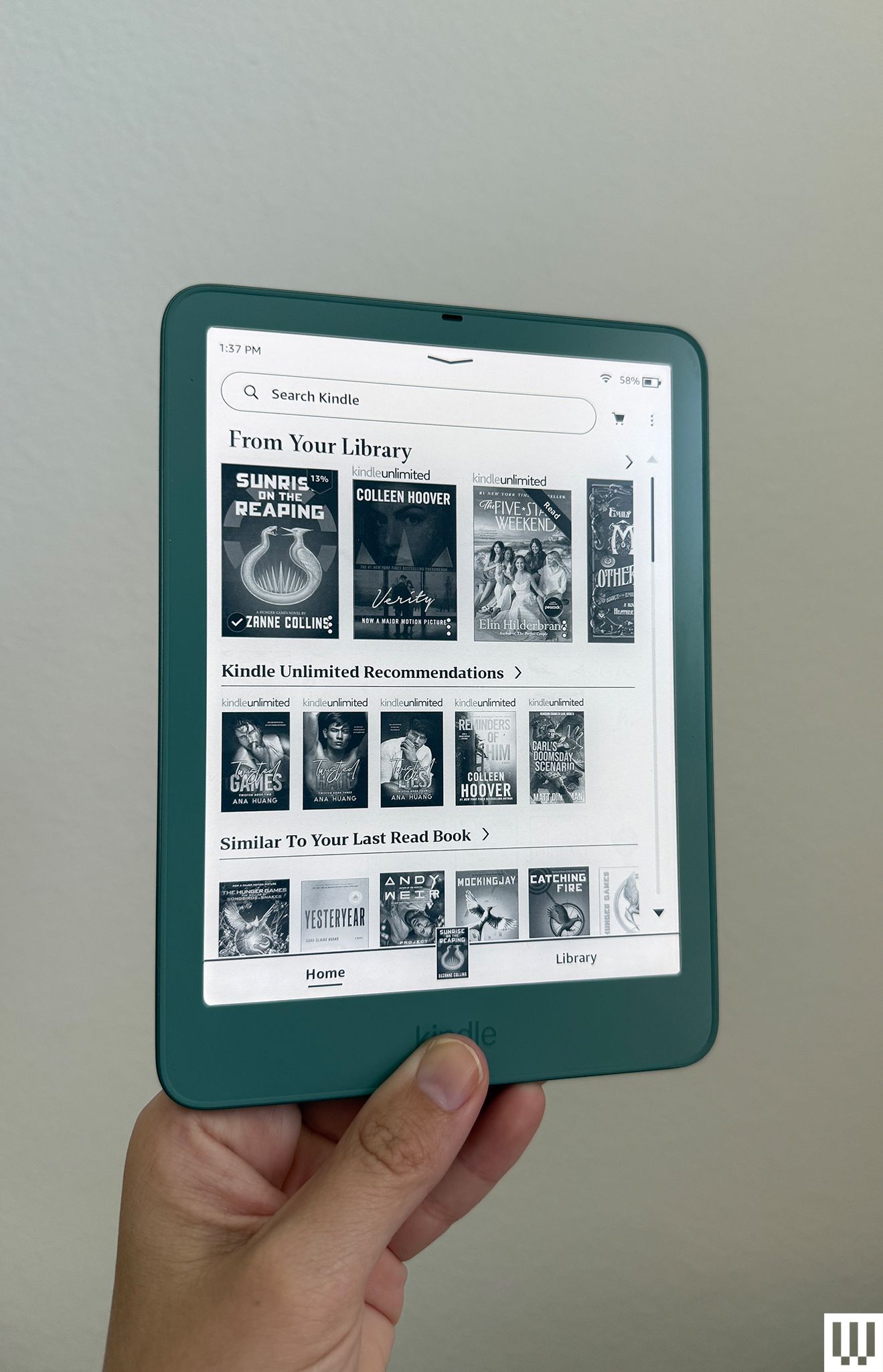 Kindle Paperwhite Signature Edition 2026 màu xanh Seaglass