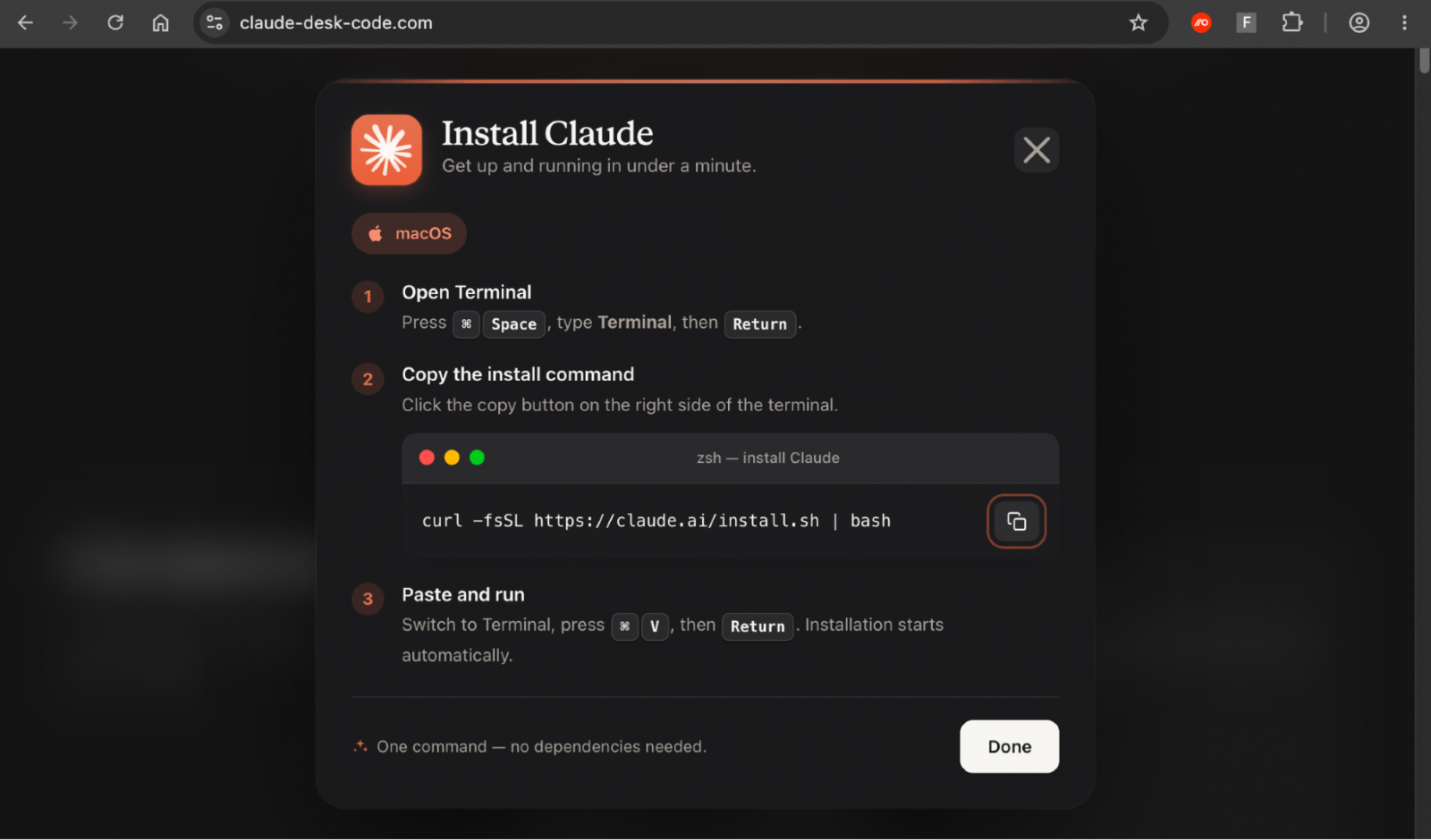 Lời nhắc ClickFix ngụy trang thành các bước cài đặt Claude cho macOS