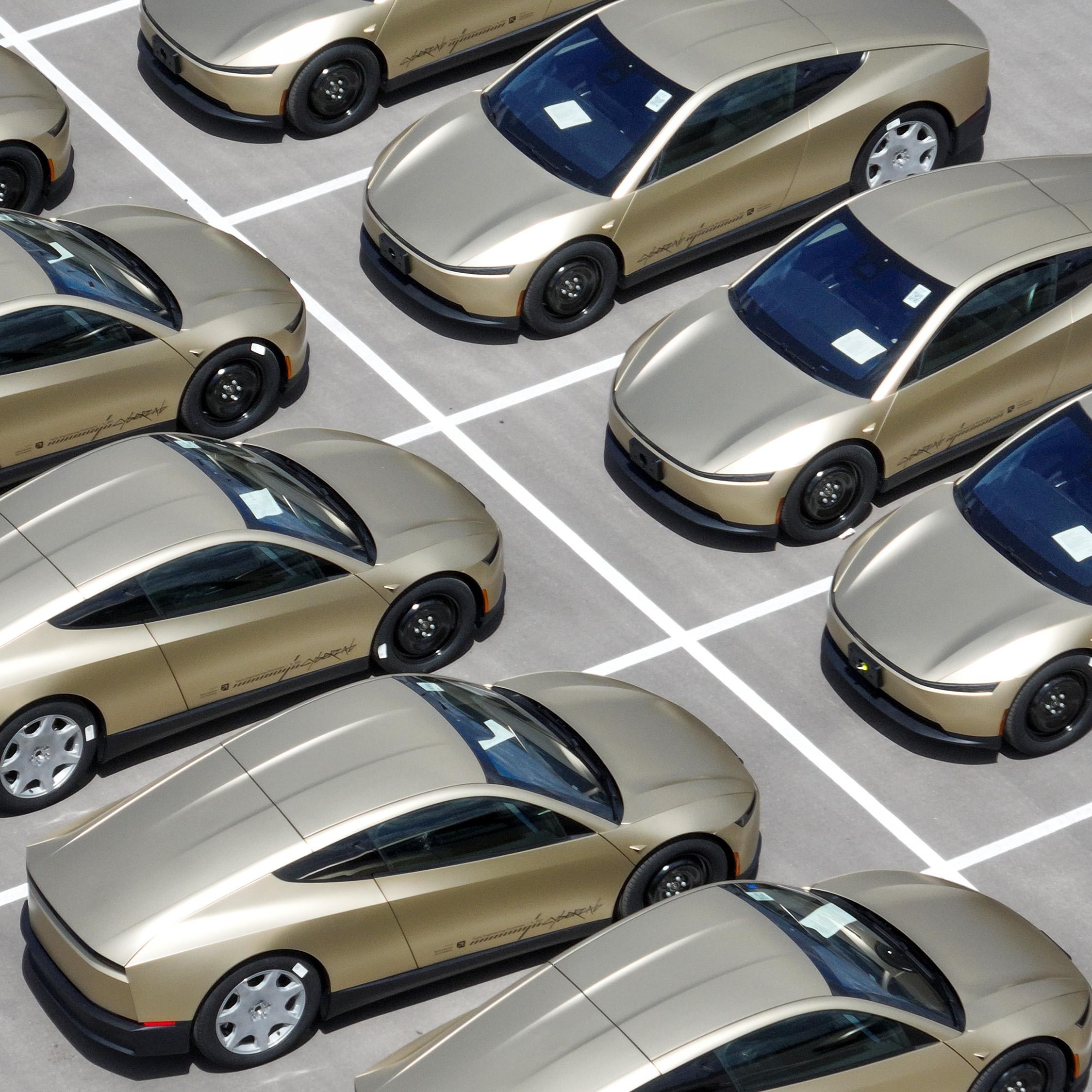 Robotaxi Tesla Cybercab tại nhà máy Giga Texas ở Austin