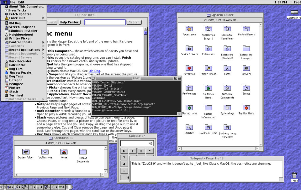 Mavernix mô phỏng giao diện Mac OS X thời Mavericks