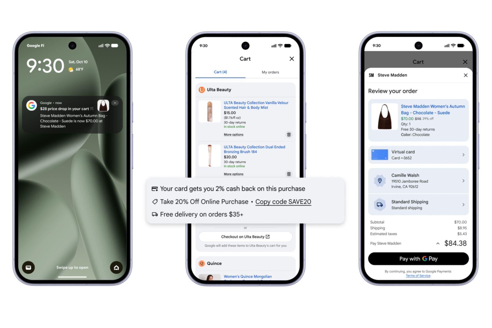 Giao diện giỏ hàng vạn năng của Google