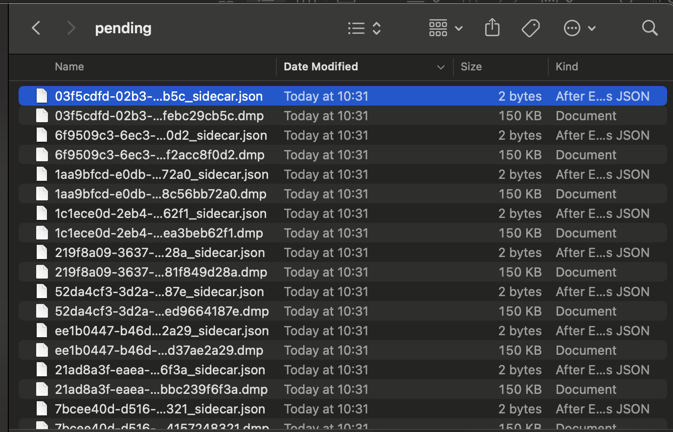 Vòng lặp sinh file dump của Crashpad