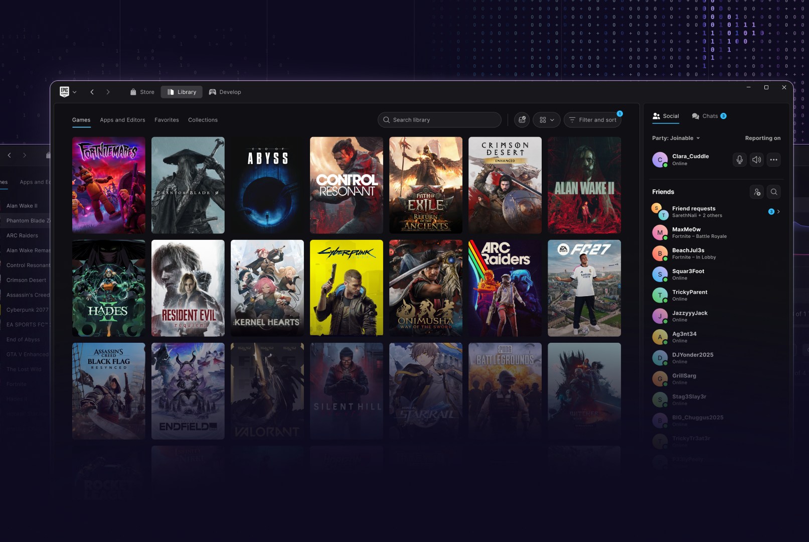 Giao diện mới của Epic Games Launcher