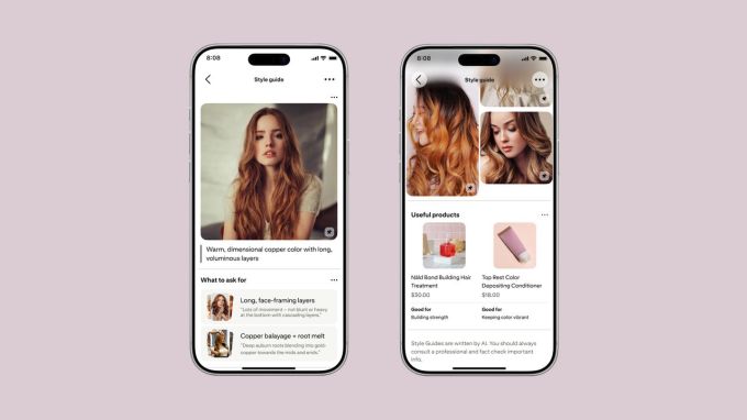 Giao diện tính năng Beauty Guides trên Pinterest