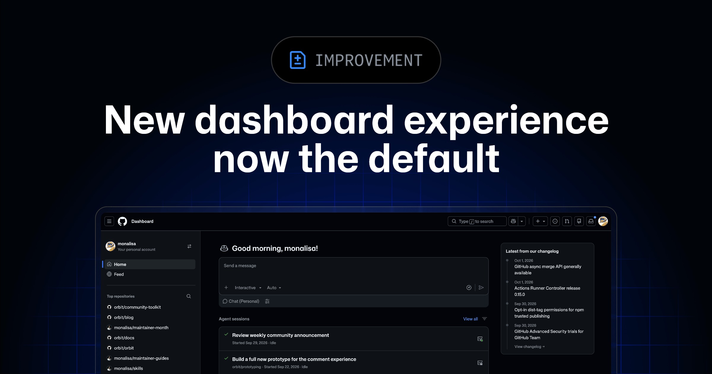 GitHub chính thức đưa giao diện dashboard mới thành mặc định